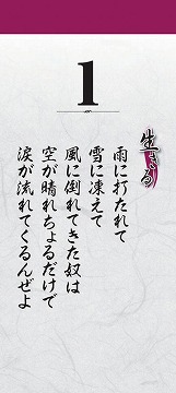 万年暦　至高の名言集　龍馬の如く　カレンダー